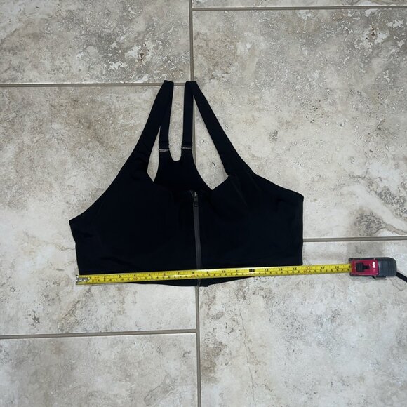 Athleta Other - Athleta Daily A-C Zip Front Sports Bra Black Size XL